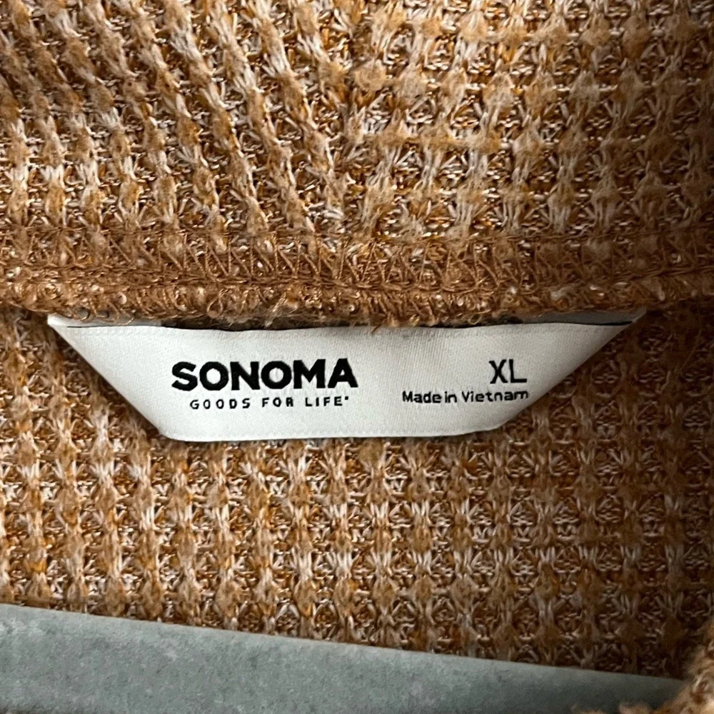 Sonoma Women's Tan Cowl Neck Sweater